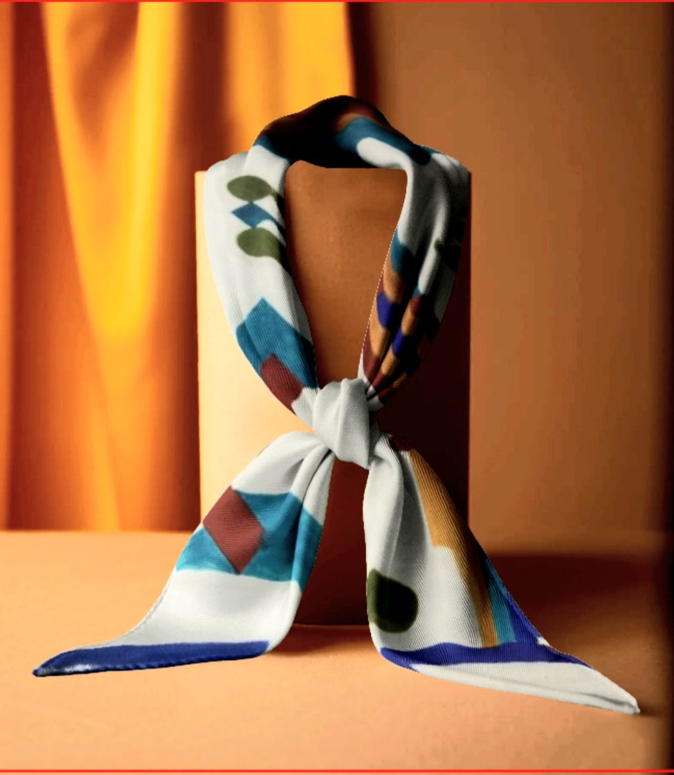 WARLI GEOMETRIC SCARF
