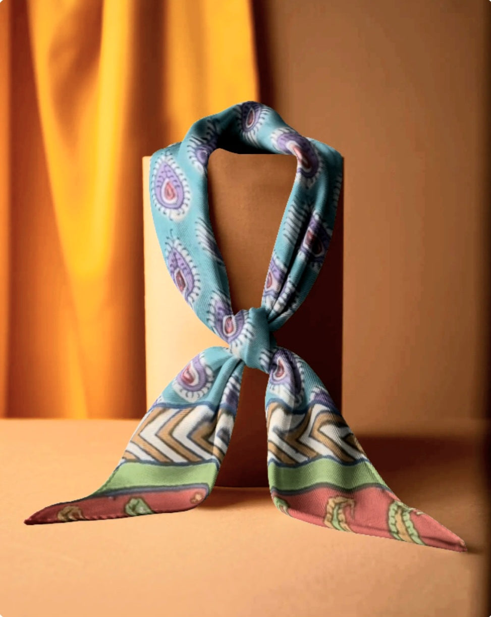PAISLEY GARDEN BLOCK PRINTSCARF