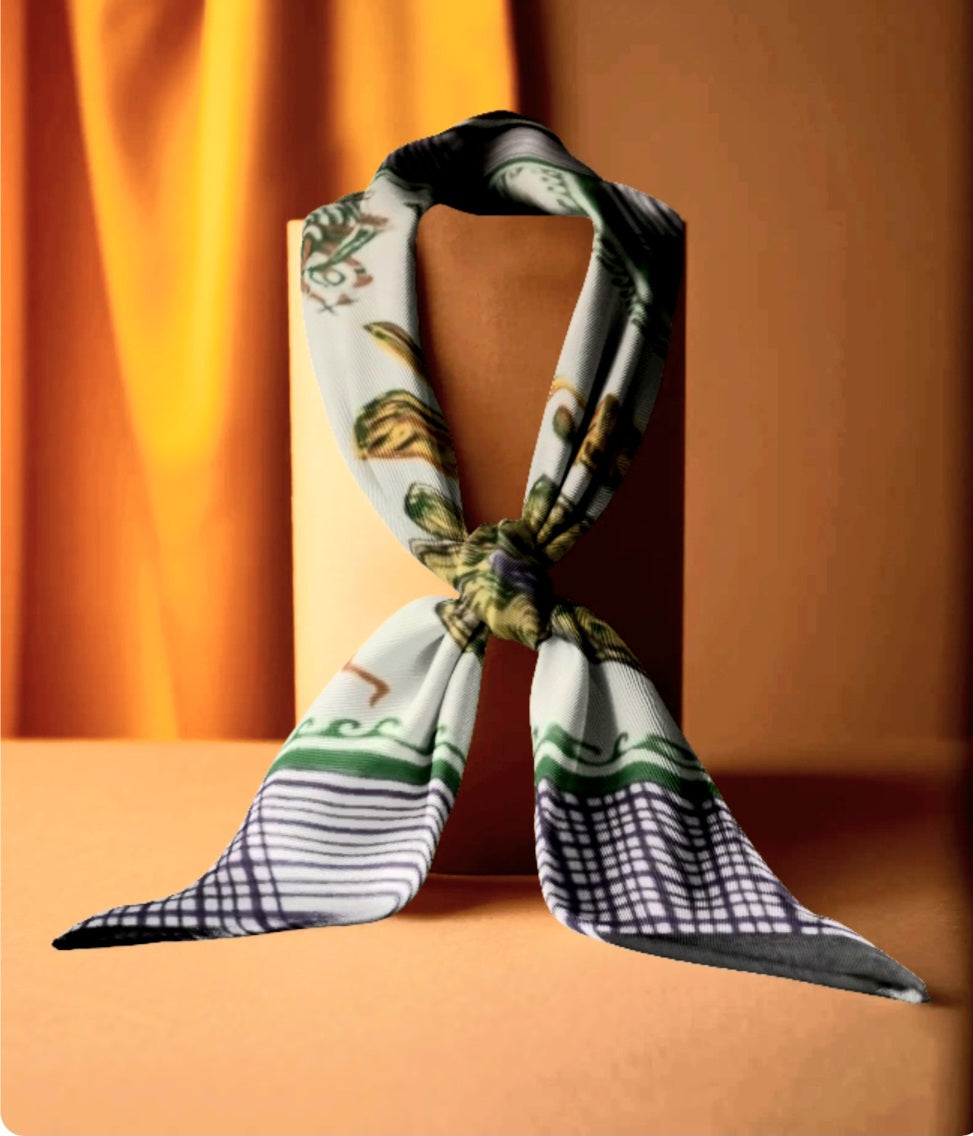 WARLI - THEMED SILK SCARF