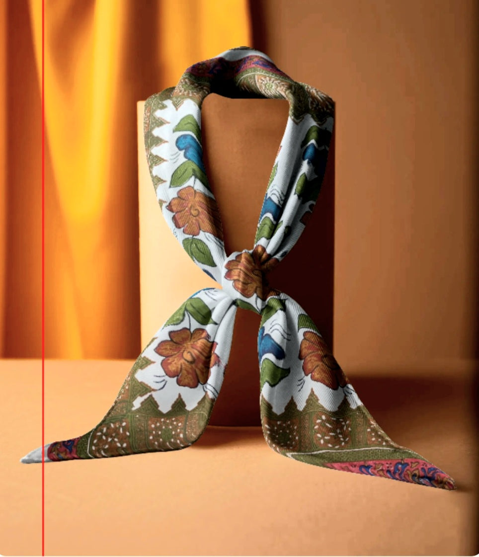 FLORAL SILK SCARF
