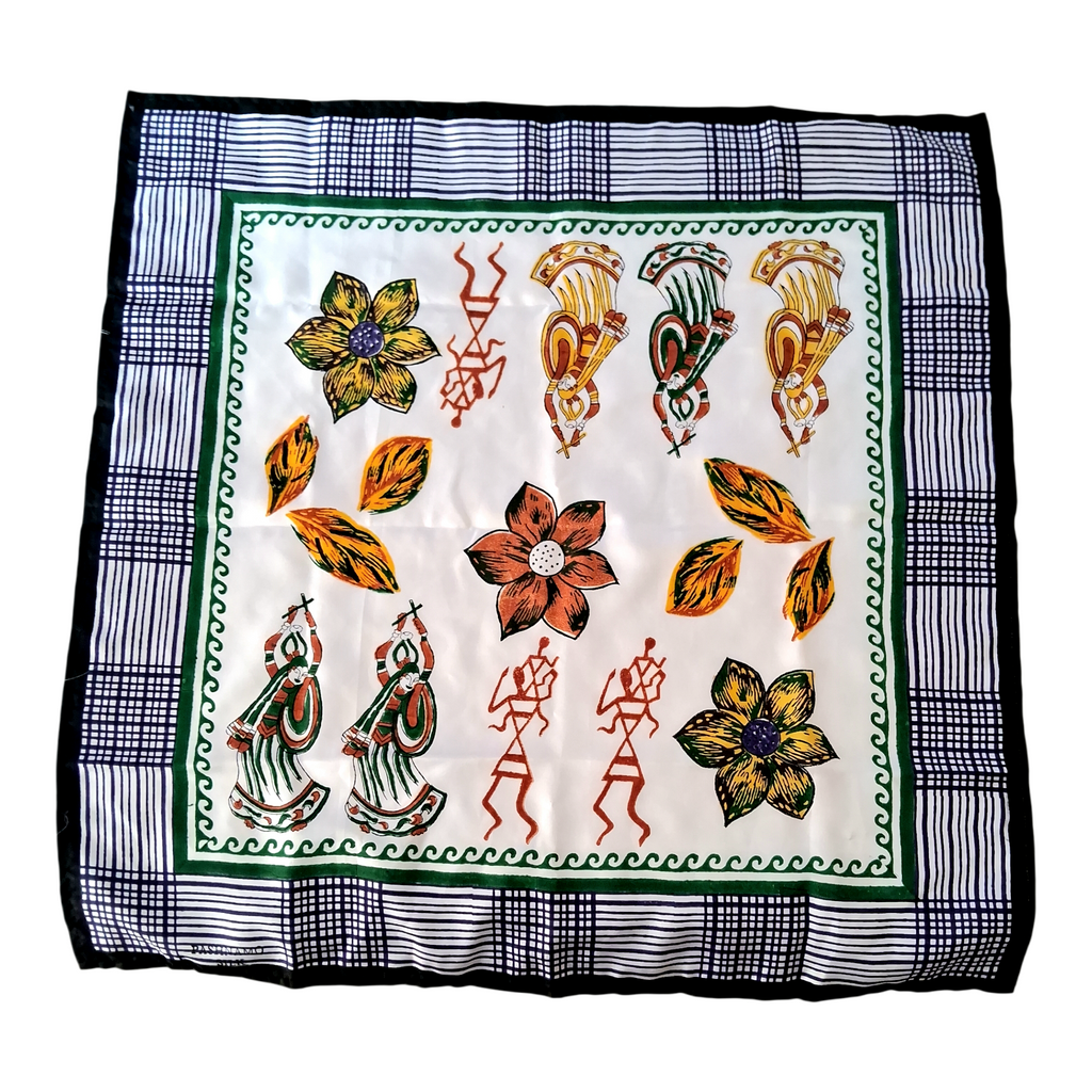 WARLI - THEMED SILK SCARF