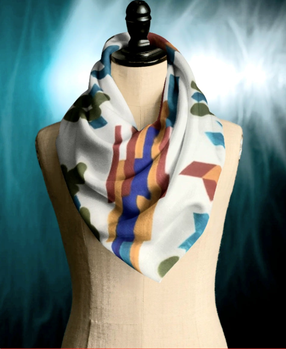 WARLI GEOMETRIC SCARF