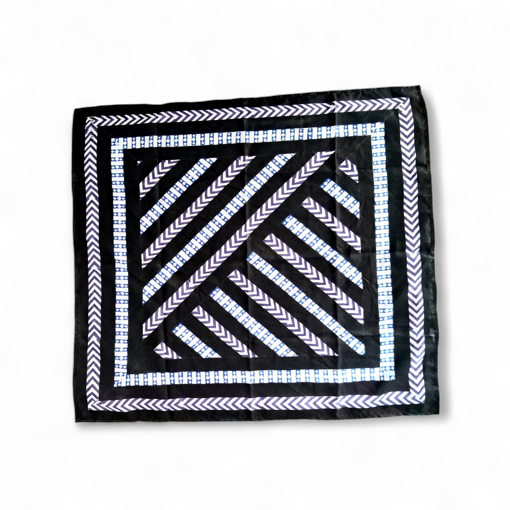 MIDNIGHT MAZE GEOMETRIC SCARF
