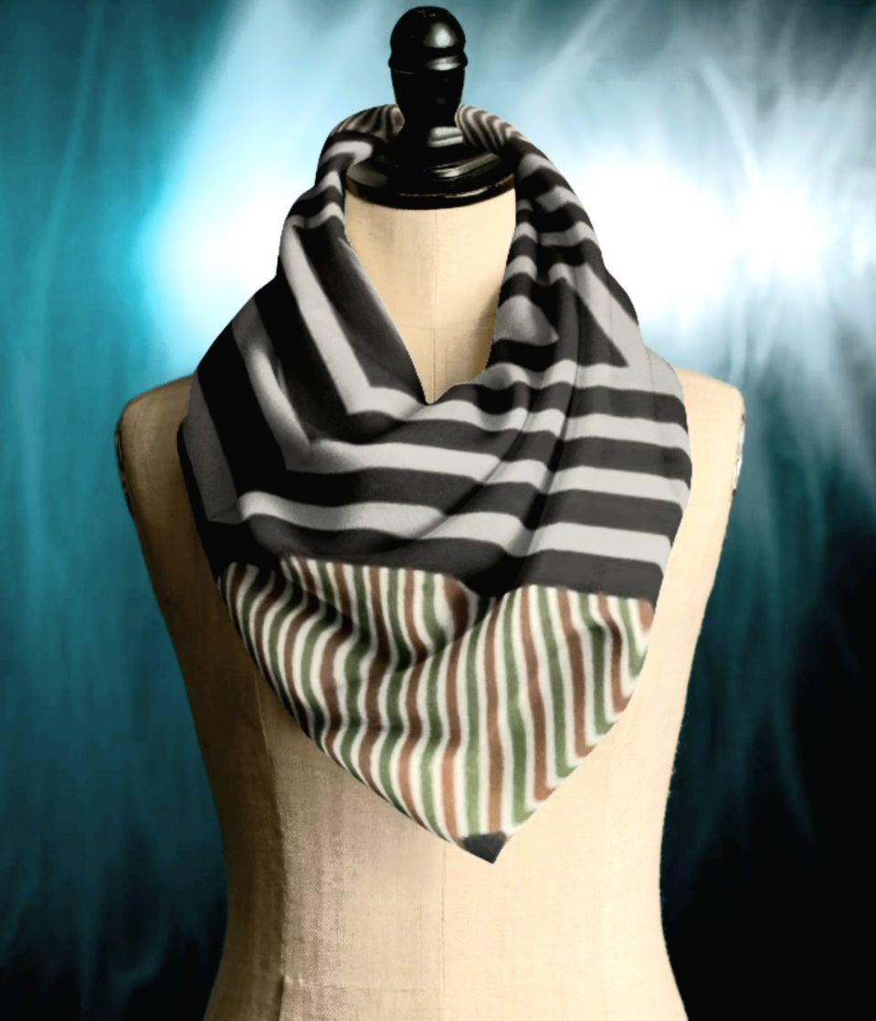 VINTAGE GEOMETRIC BIG DIAMOND SILK SCARF