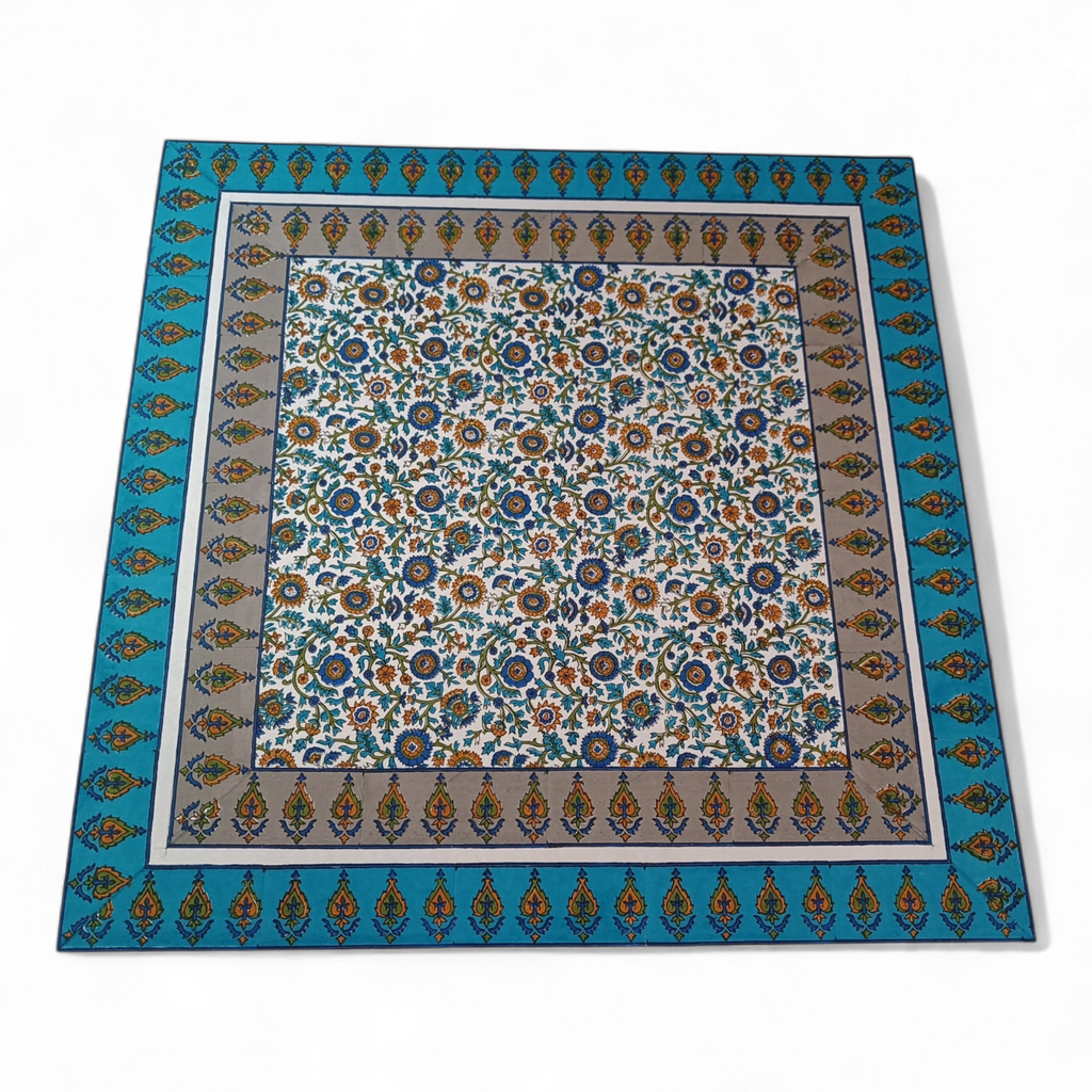 MIRAGE BLUE MOSAIC SCARF