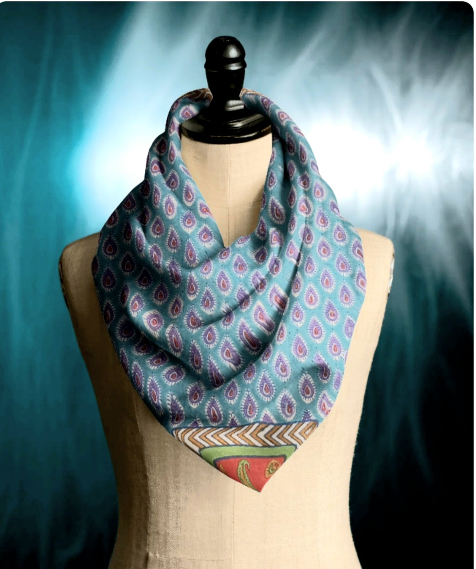 PAISLEY GARDEN BLOCK PRINTSCARF