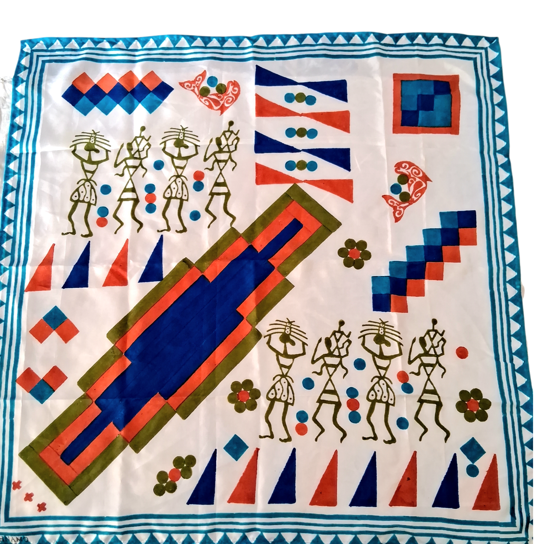 MODERNIST ABSTRACT TRIBAL FUSION ART SCARF