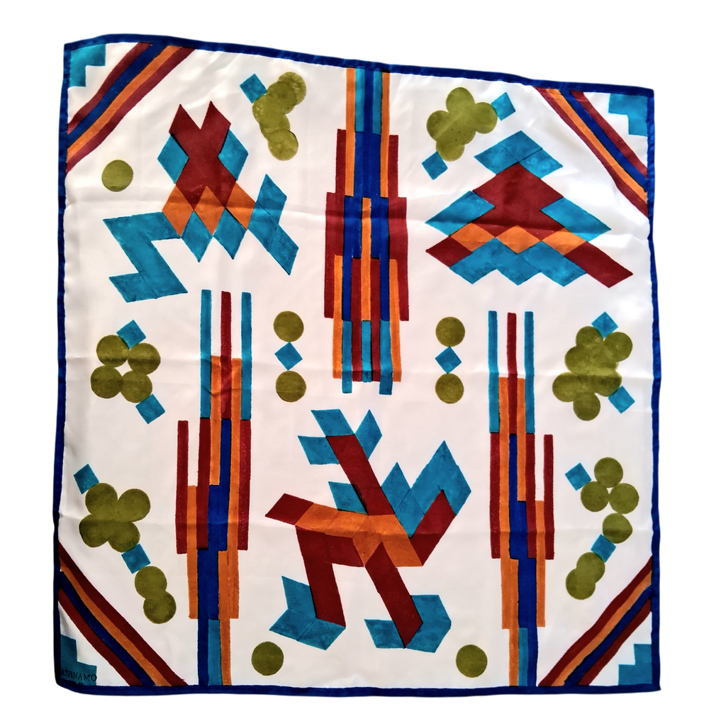 WARLI GEOMETRIC SCARF