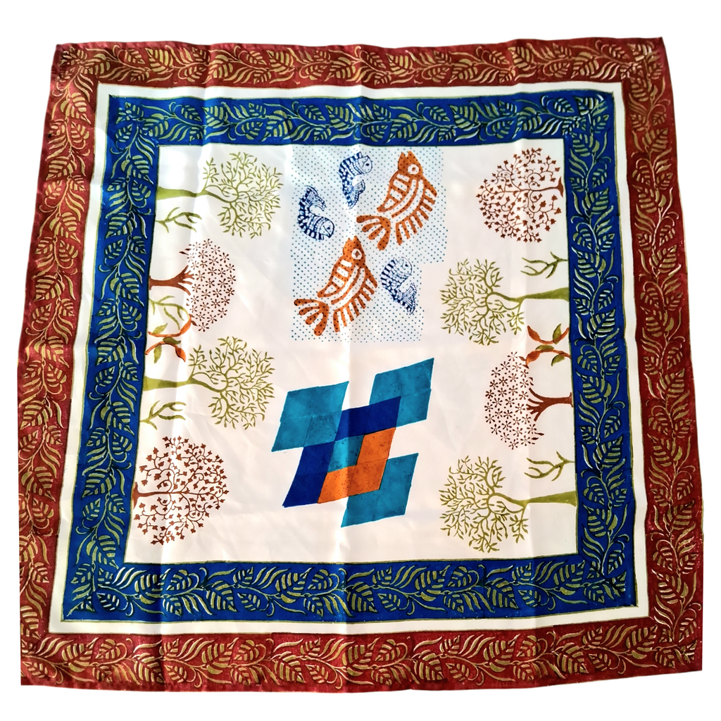 REMINISCENT MADHUBANI ART SCARF