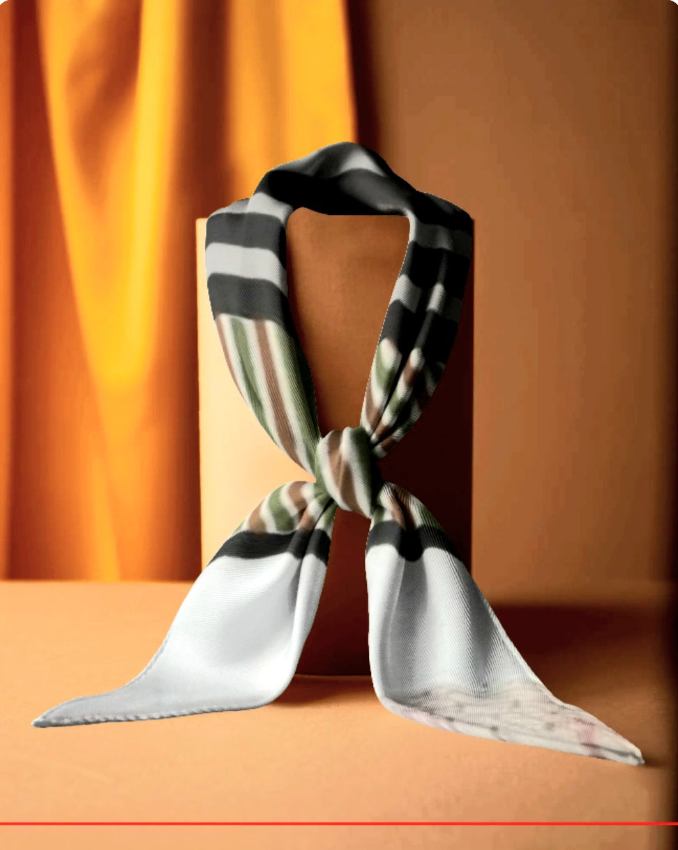 VINTAGE GEOMETRIC BIG DIAMOND SILK SCARF